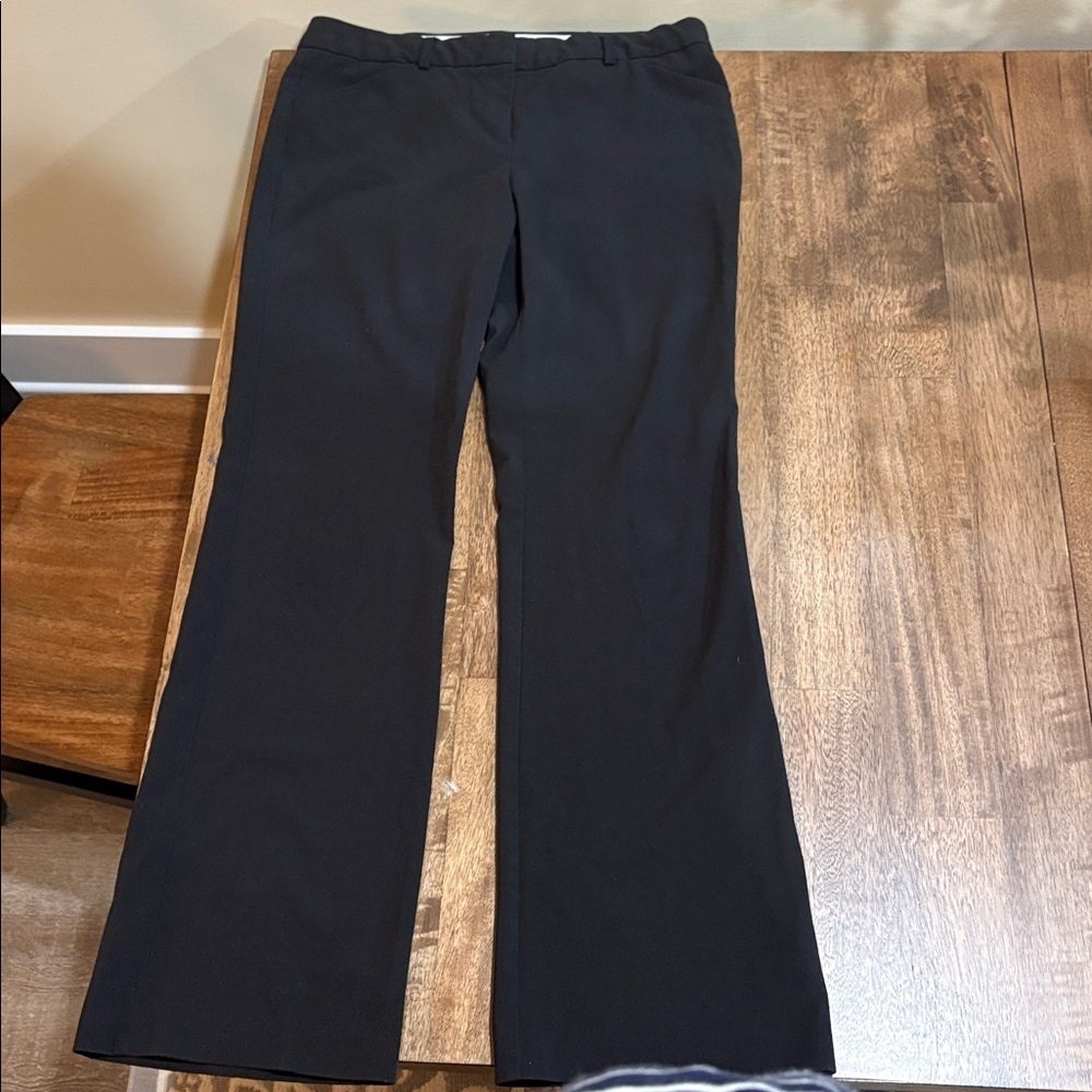 Norma Kamali size 10 Women's Black Straight Leg Pants Trousers